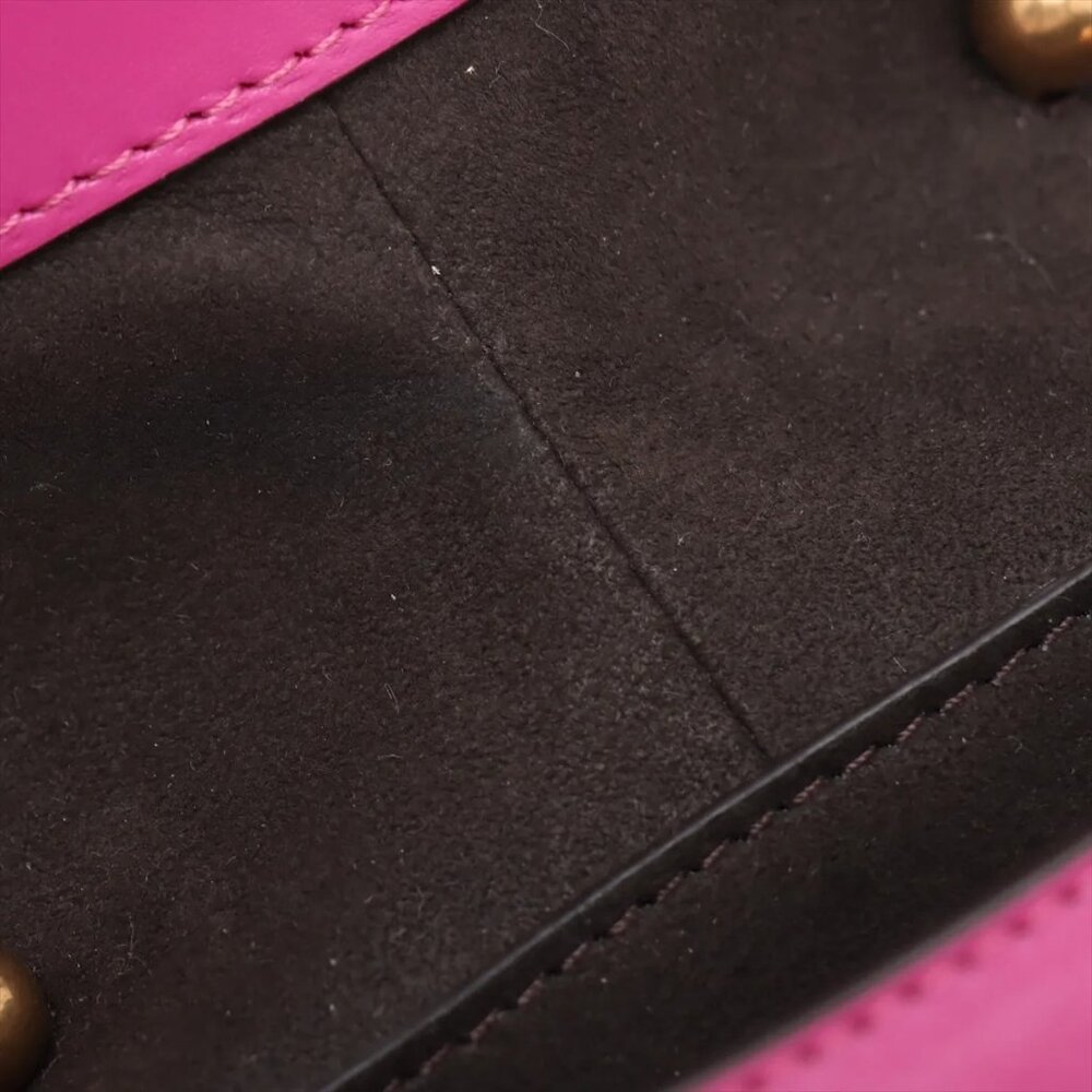 👜 Fendi C’Mon Nano Leather Shoulder Bag Pink 7AS219 - Picture 9 of 10